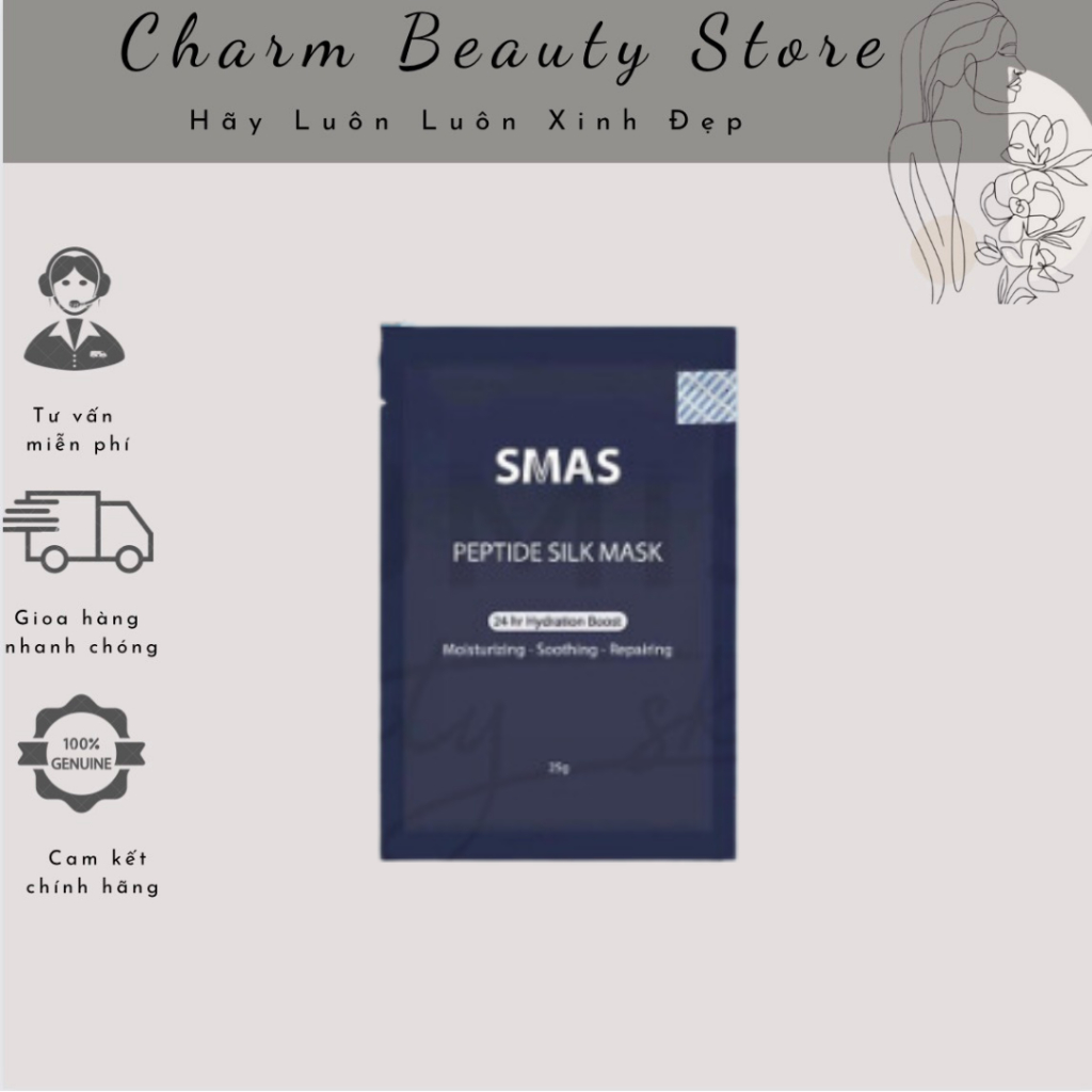 Combo Mặt Nạ Dưỡng Ẩm Phục Hồi SMAS Peptide Silk Mask Tách Lẻ
