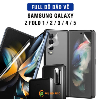 Dán màn hình Galaxy Fold 5 màn chính và dán màn hình mặt trước và Dán lưng Galaxy Fold và Dán camera Galaxy Fold -Combo4