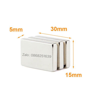Nam châm đất hiếm 30x15x5mm siêu mạnh N35