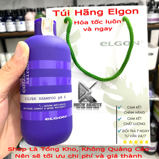 Dầu Gội Tím Elgon Giữ Màu Tóc Cho Nền Tóc Tẩy Sáng, Gội Xanh Khử Cam Đỏ Elgon Giữ Màu Rêu
