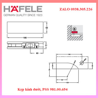 Kẹp kính dưới 981.00.654