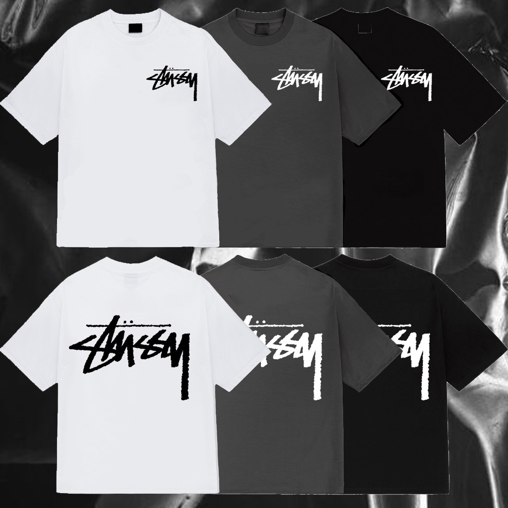Áo thun STUSSY nam nữ - áo thun trơn unisex - 100% coton DADDYSTORE