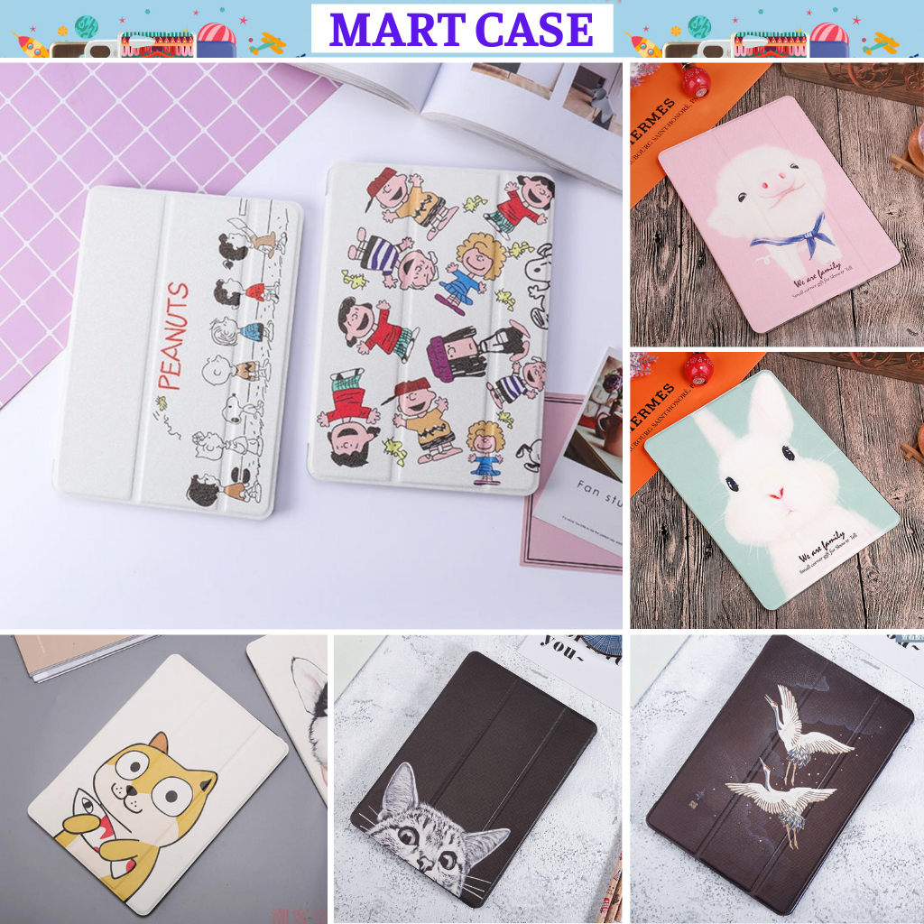 Bao da ipad Silicon hình Gấu xanh ốp ipad Gen 5/6/7/8/9/Air 1/2/3/Pro10.5/Mini 1/2/3/4/5...MART CASE