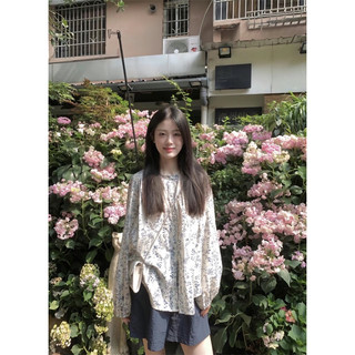 Set áo sơ mi hoa nhí + quần short thô