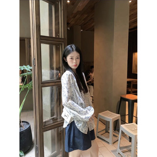 ( Order - Ảnh thật ) Set áo sơ mi hoa nhí + quần short thô