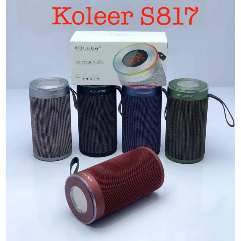 Loa Bluetooth Koleer S817 hiệu ứng đèn LED