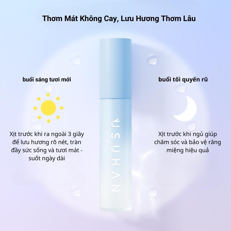 Xịt Thơm Miệng Hàn Quốc USUHAN Chính Hãng Sịt Thơm Miệng Hương Đào Và Bạc Hà Giúp Hơi Thở Thơm Mát Sảng Khoái