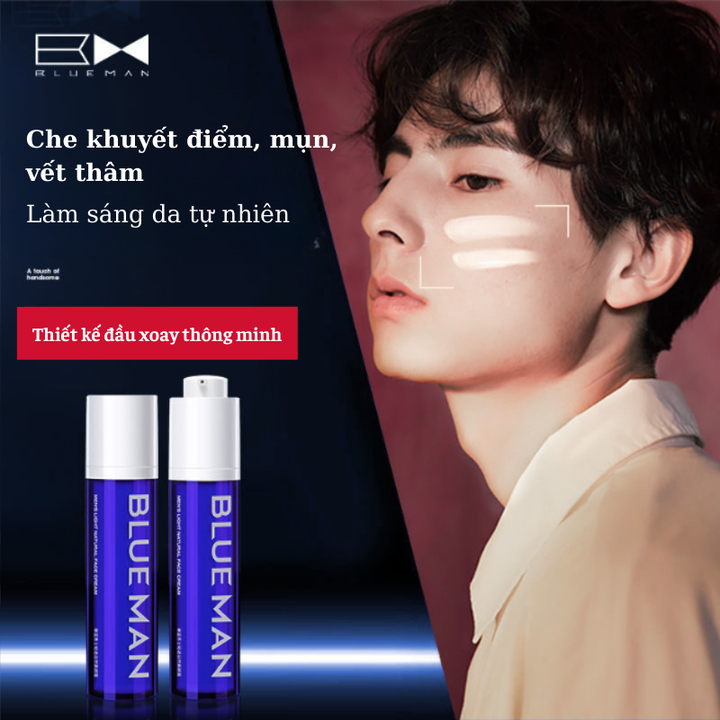 Kem Nền Trang Điểm Nam Light Makeup Kem Nền Che Khuyết Điểm Cho Nam Giới Làm Trắng Che Mụn Che Thâm Che Sẹo