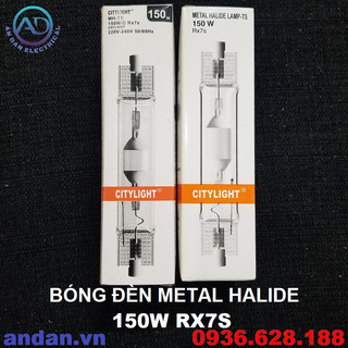 Bóng đèn metal halide lamp mh-ts 150w rx7s, bóng cao áp metal halide 150w 6000k a/s trắng