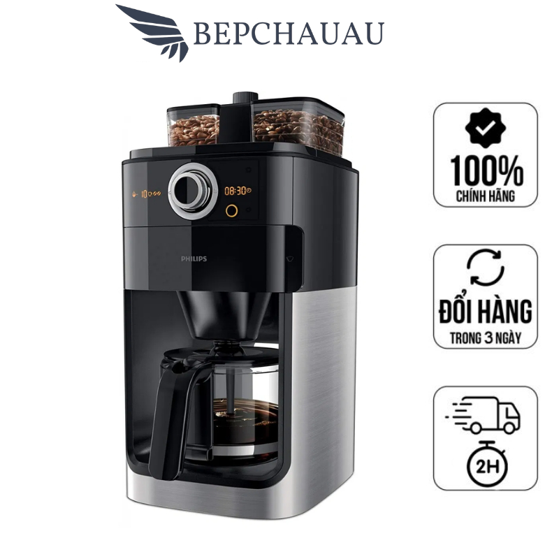Máy Pha Cà Phê Philips HD7769, Máy Pha Cafe, Kết Hợp Máy Xay Cafe, Nhập EU, BH 12 Tháng, Bepchauau