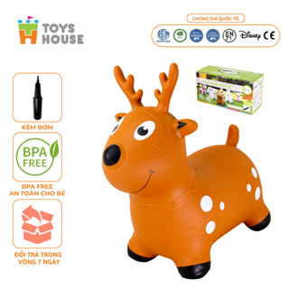 Thú nhún cao su bơm hơi cho bé Toyshouse, đồ chơi vận động trẻ em - Hàng chính hãng