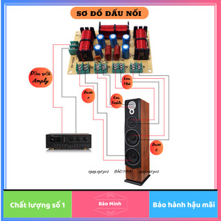 Phân tần loa full đôi rceda-402 dùng cho 2 bass 1 mid 1 treble | phân tần loa kéo | mạch phân tần 4 loa