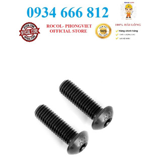 Set 10c M10 Bulong lục giác chìm đầu cầu M10 thép mạ cấp bền 10.9 M10