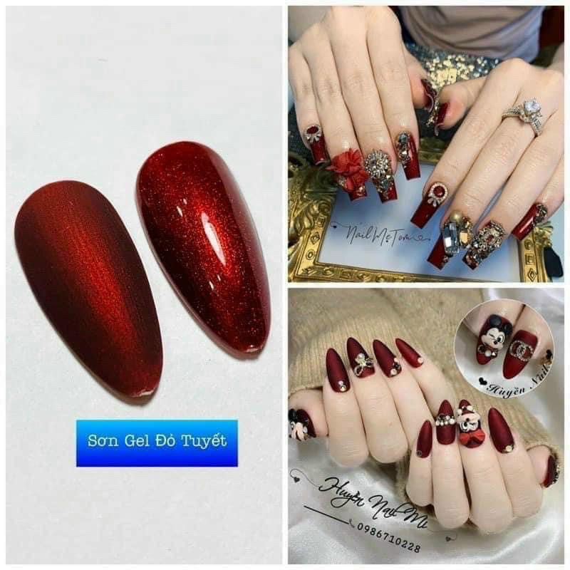 Sơn Gel Đỏ Tuyết Chai 15ml Sơn Chuẩn Màu💅💅💅