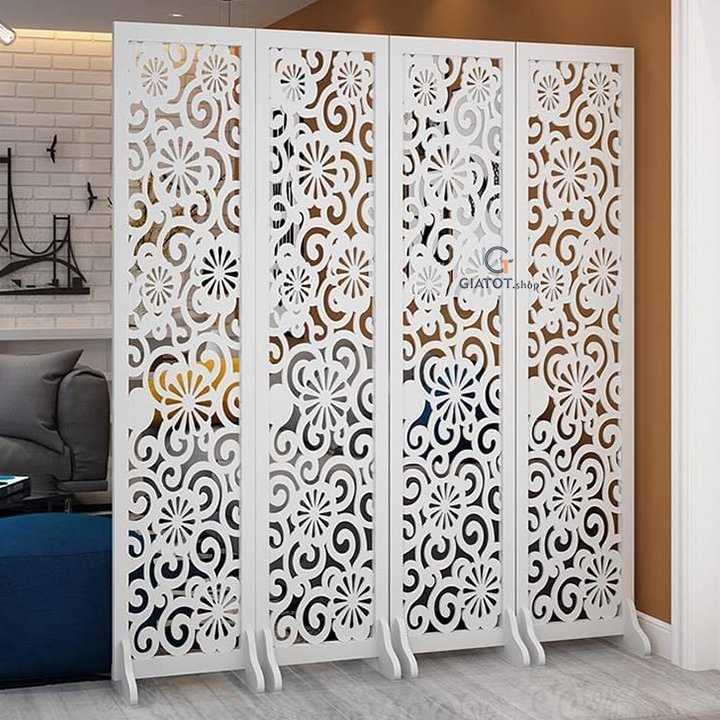 (Loại 1)Bình phong vách ngăn hoa văn GT215, tặng kèm chân đỡ chắc chắn.