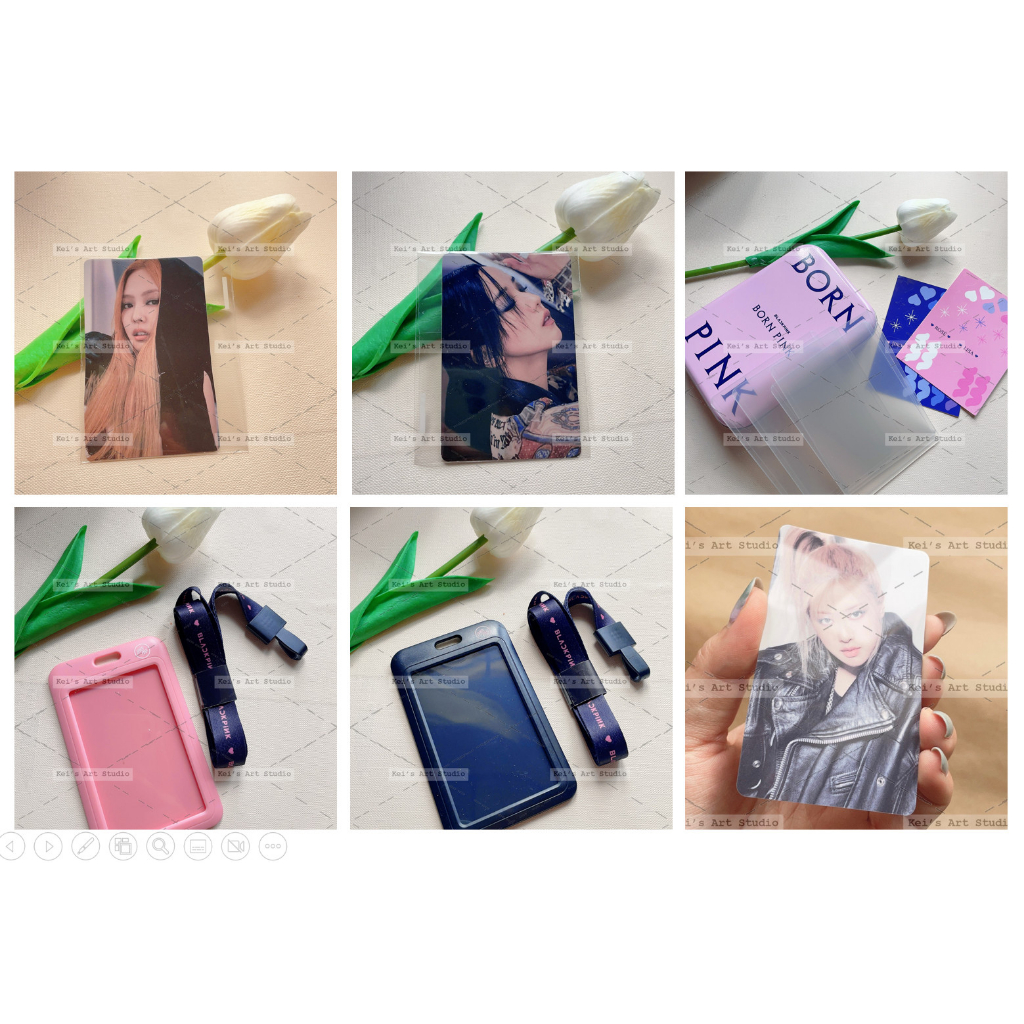 CARD & MERCH OFFICIAL CÓ SẴN - Ảnh thẻ chính hãng Blackpink Born pink concert tour: jennie, lisa, jisoo, rosé, rose lệ