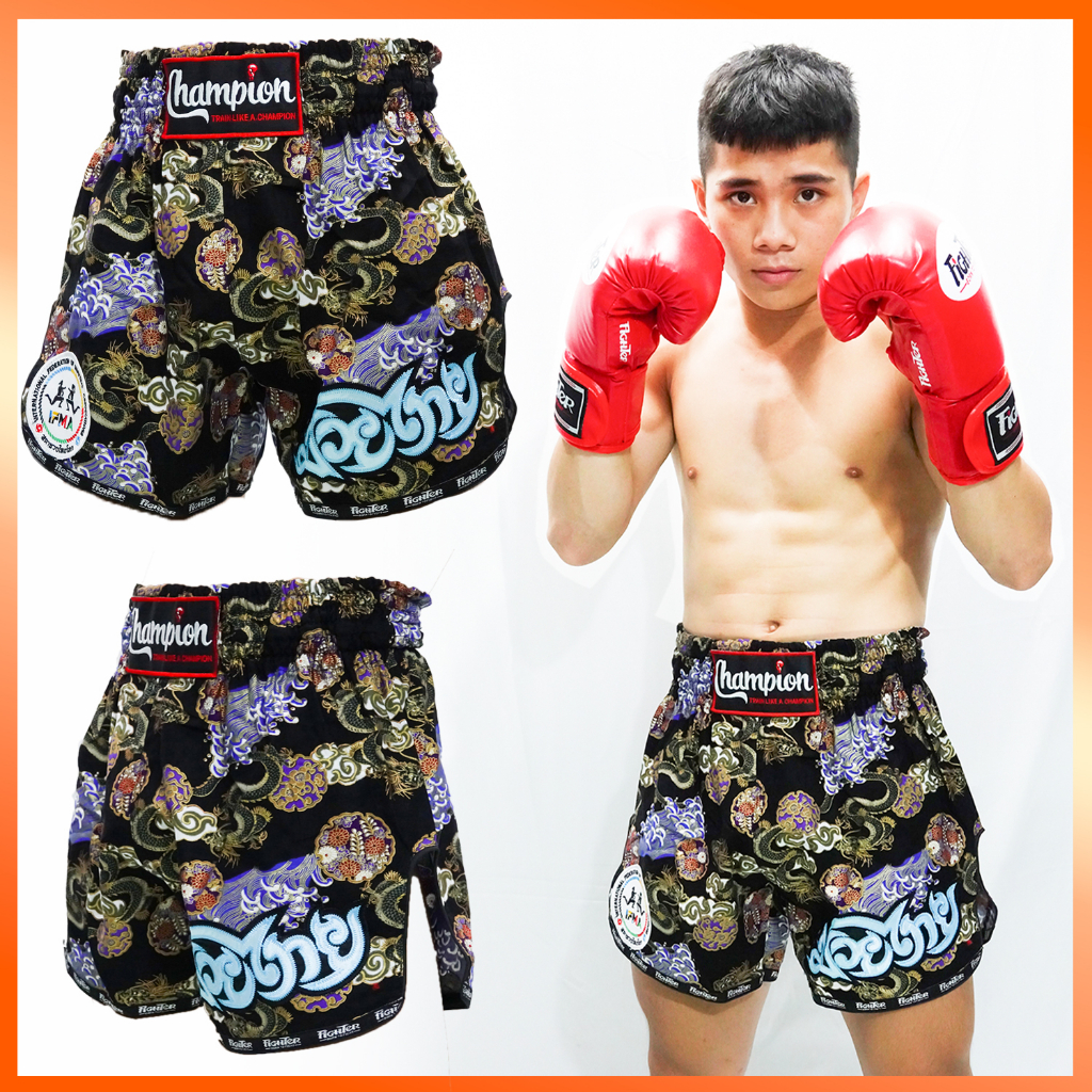 (Mới) - Quần Muay Thái Champion - Dragon | Mẫu mới cực đẹp - Muay Việt Nam