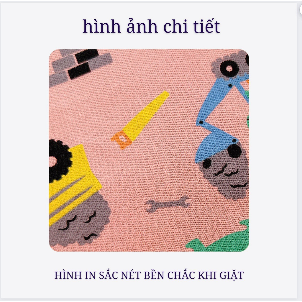 Bộ Dài Tay Bé Trai KIMCHIBABY Vải Cotton Borip Dư Xịn Hoạ Tiết Khủng Long, Đồ Bộ Cho Bé Mặc Thu Đông KCTD303