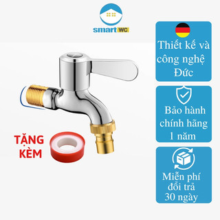 Vòi nước, vòi hồ đồng siêu bền Suninlife chịu áp lực mạnh bảo hành 12 tháng
