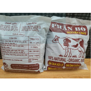 Phân bò nguyên chất 3dm3_ phân bò khô đã qua xử lý tiêu diệt mầm bệnh - phân bò ủ đã hoai mục