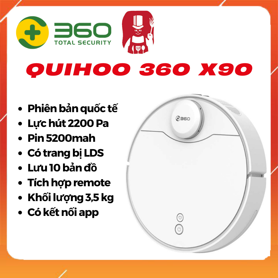 [MỚI] Robot Qihoo 360 X90 _ Robot hút bụi lau nhà thông minh nhiều tính năng nổi bật trong tầm giá