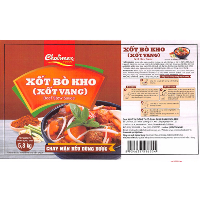 Date mới nhất - Cholimex Xốt Bò kho xốt vang / Bún bò gói 90g