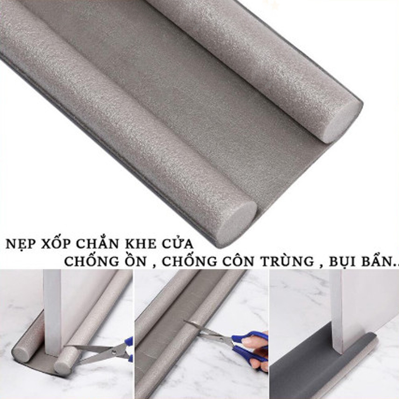 Thanh chặn cửa [Có 4 Màu] dài 93cm chắn cửa, miếng chắn đáy khe cửa chống thoát hơi máy lạnh ngăn côn trùng bụi bẩn