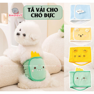 Bỉm Tã Vải Cho Chó Đực Quấn Bụng Tã Sinh Lý Cho Cún Đực Tái Sử Dụng Nhiều Mẫu Dễ Thương Amun Pet