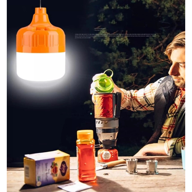 Bóng đèn LED sạc tích điện 100w có móc treo thông minh
