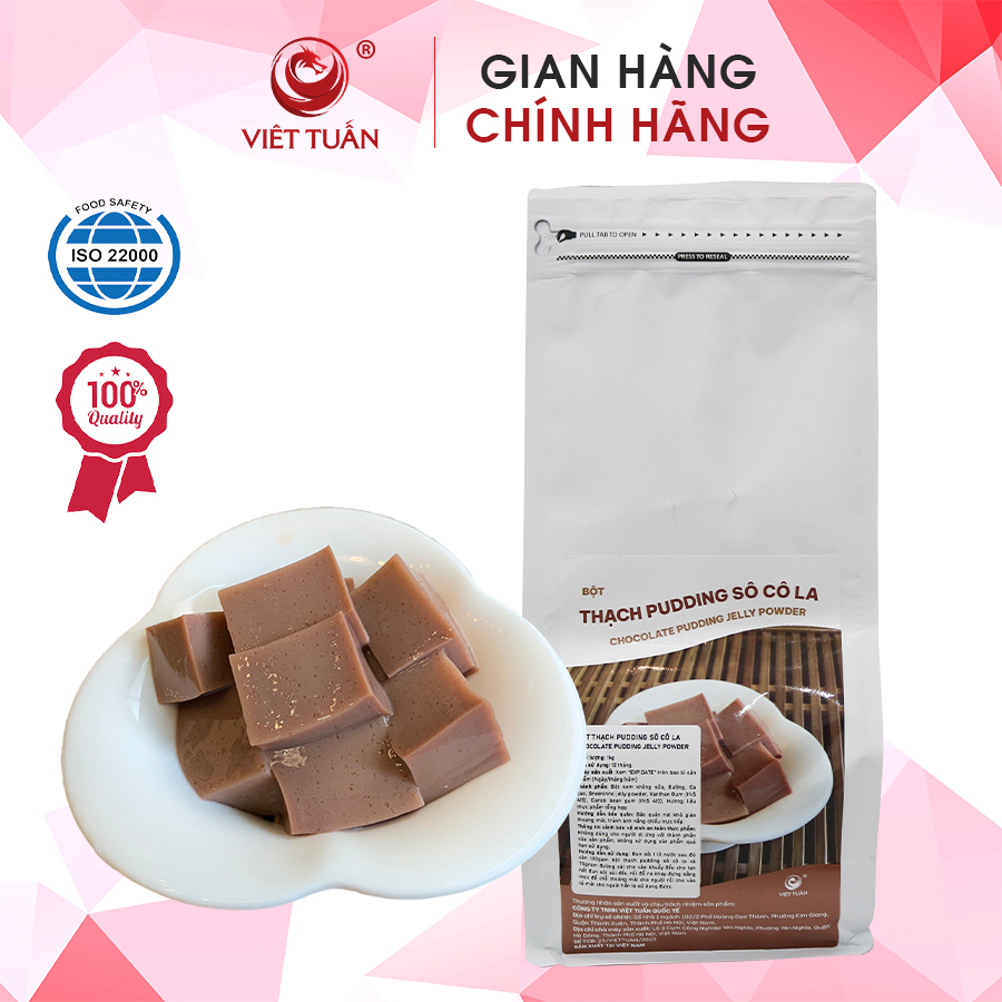Bột Pudding Socola Việt Tuấn 1kg - Pudding Socola Thơm Ngon, Béo Ngậy