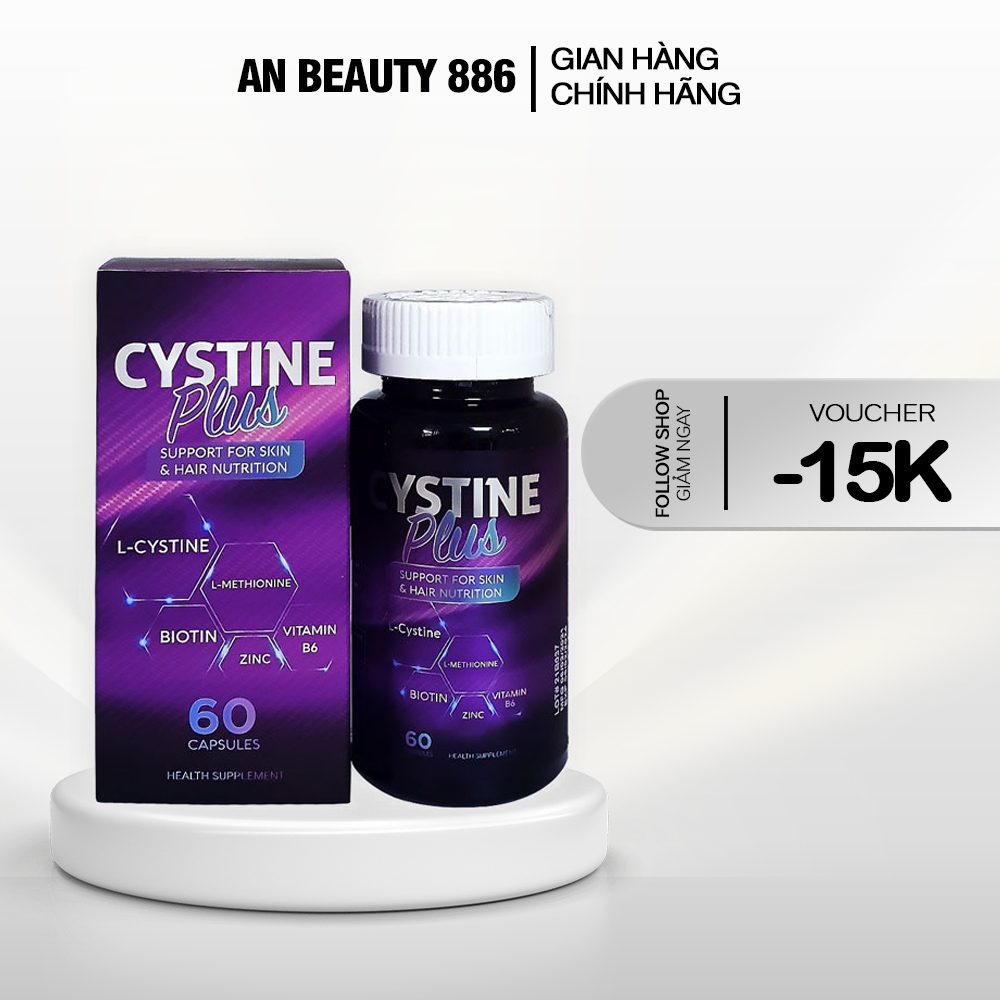 Viên uống giảm mụn, ngăn rụng tóc và giảm sắc tố Supplement Fact Cystine Plus 60 viên