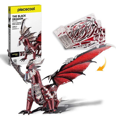 Mô Hình Kim Loại Lắp Ráp 3D Piececool Rồng Đen The Black Dragon [chưa ráp]