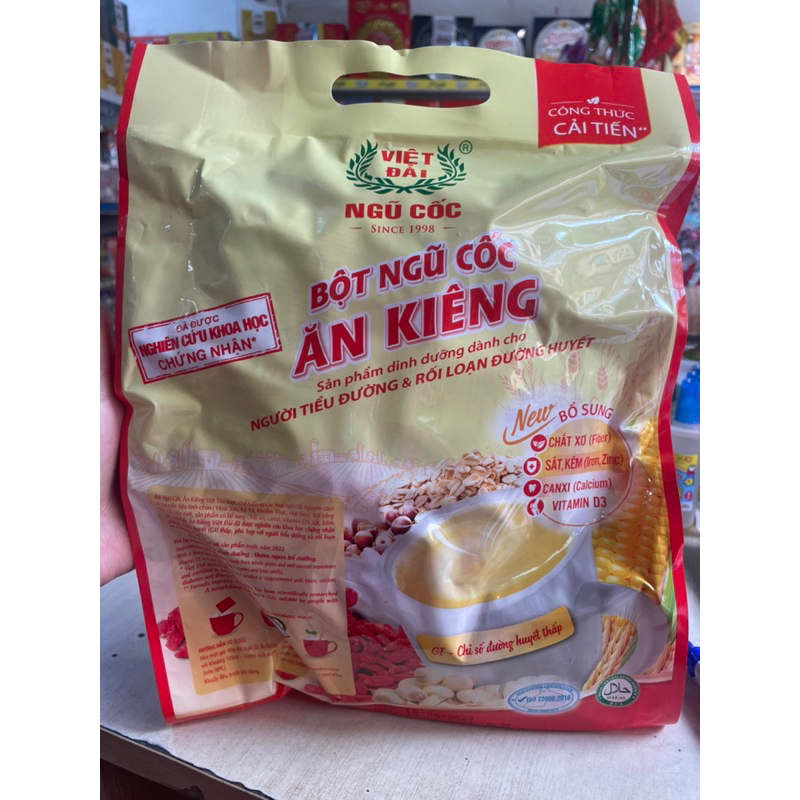 DATE MỚI - Ngõ cốc ăn kiêng Việt Đài sản phẩm dành cho người tiểu đường gói 600g