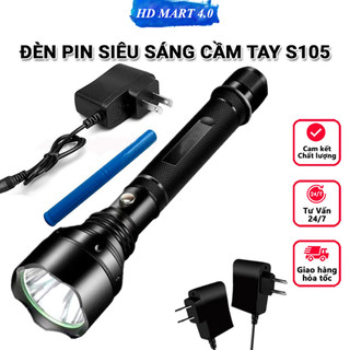 Đèn pin siêu sáng S015 CORISU đèn pin cầm tay vỏ hợp kim chắc chắn chống thấm nước 4 chế độ chiếu sáng - BH 12 tháng