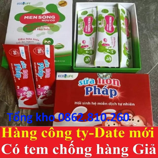 Combo men sống hữu cơ và sữa non pháp ecolife (hộp 30 gói) hỗ trợ bé ăn ngon,tiêu hoá tốt,miễn dịch khoẻ mạnh