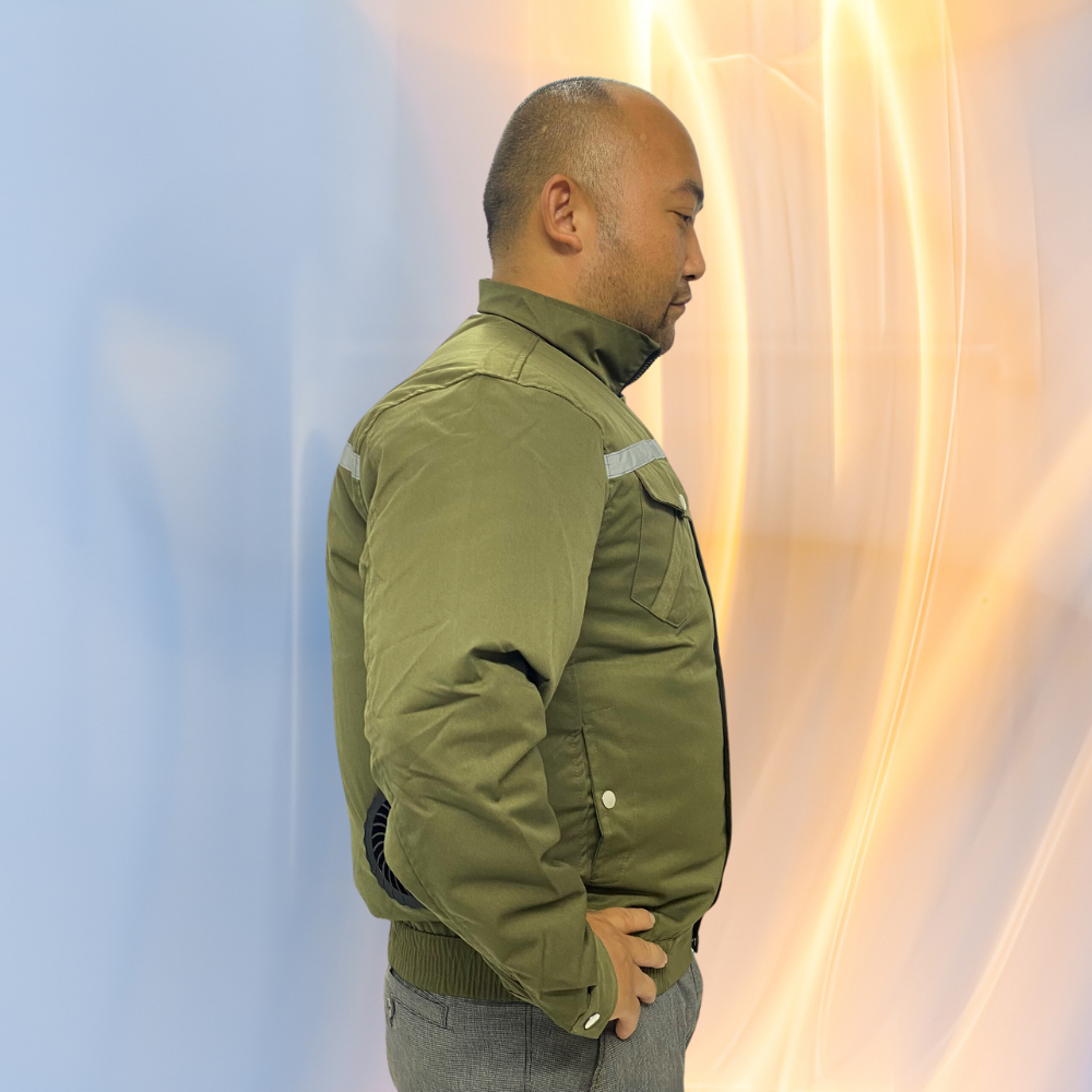 Áo điều hòa màu xám ghi  Pin japan 32000 mah quạt 12v chạy được 10-14 tiếng liên tục