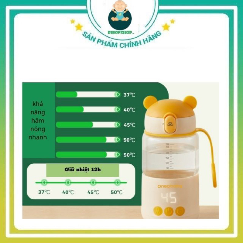 MÁY HÂM NƯỚC MINI ONEQBABY không dây tiện dụng cho mẹ và bé