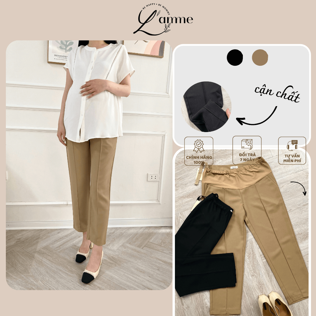 Quần bầu công sở BAGGY ly giữa chất trượt, quần bầu đi làm tôn dáng, co giãn, thấm hút mồ hôi tốt, không nhăn nhàu