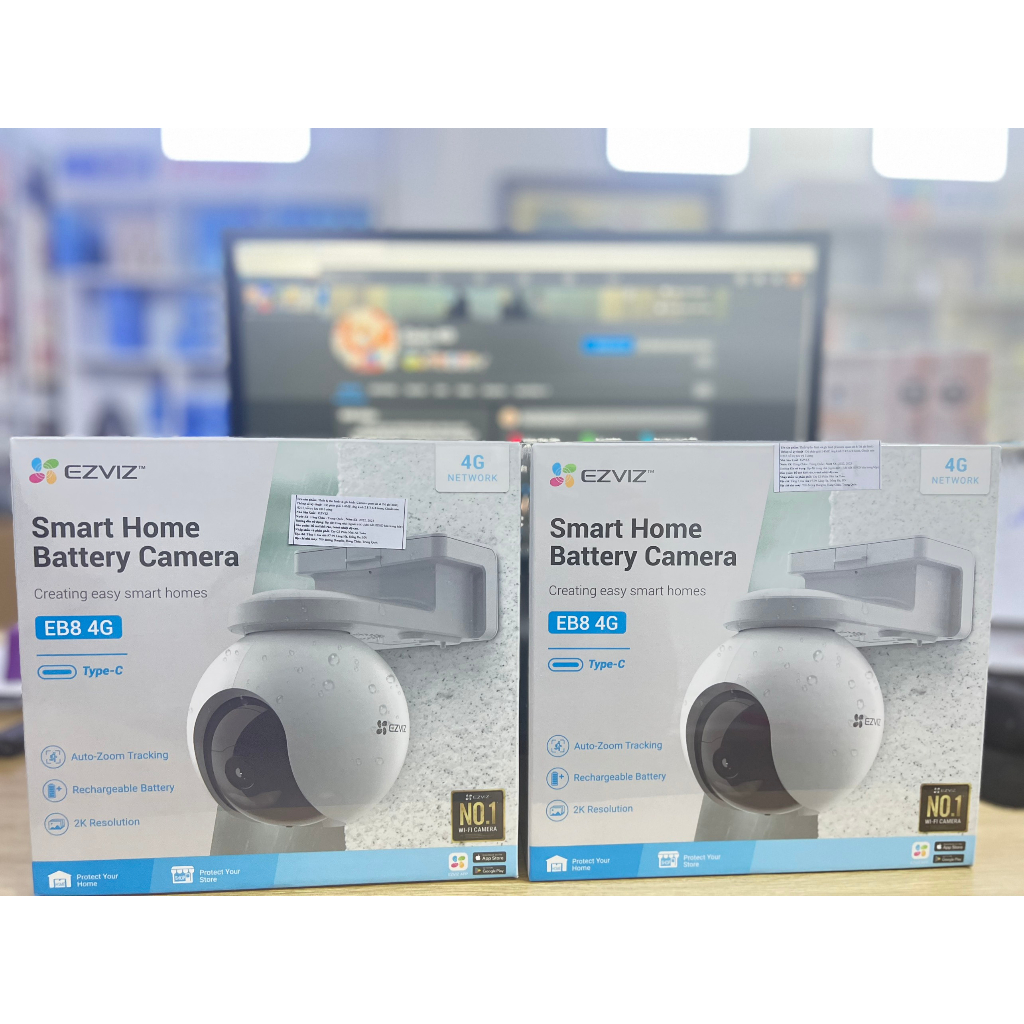 Camera IP Wifi,màu ban đêm, đàm thoại Ezviz C3W EB8 Full Color 2K 3MP 4MP
