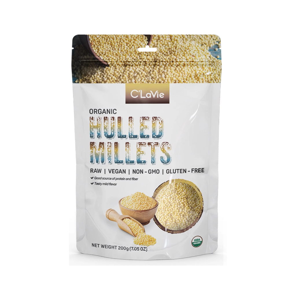 Hạt Kê hữu cơ đã tách vỏ C'lavie 200g