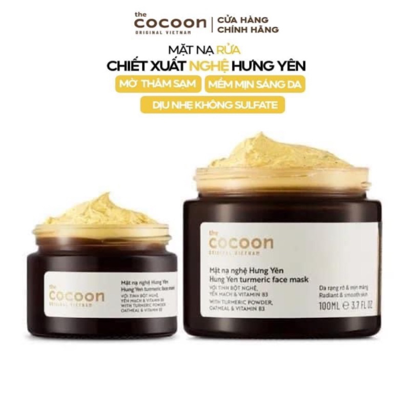 Mặt Nạ Nghệ Cocoon Mờ Thâm, Sáng Mịn Da