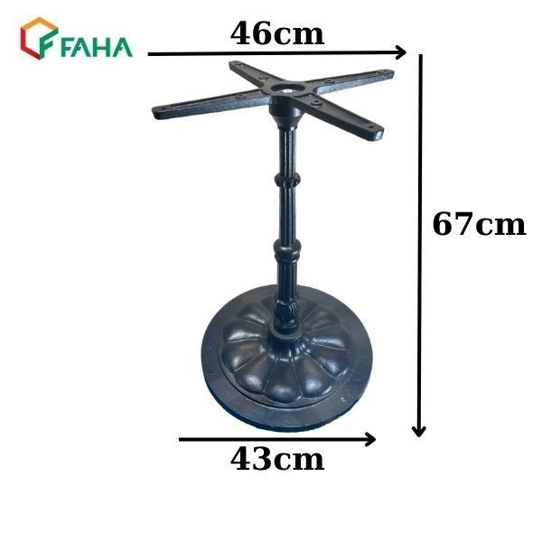 Chân bàn gang đúc họa tiết bông sen