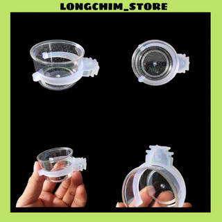 Cóng nhựa sơn ca 1c tai trắng chất liệu nhựa trong suốt mica cứng, cóng dành cho mọi loại chim