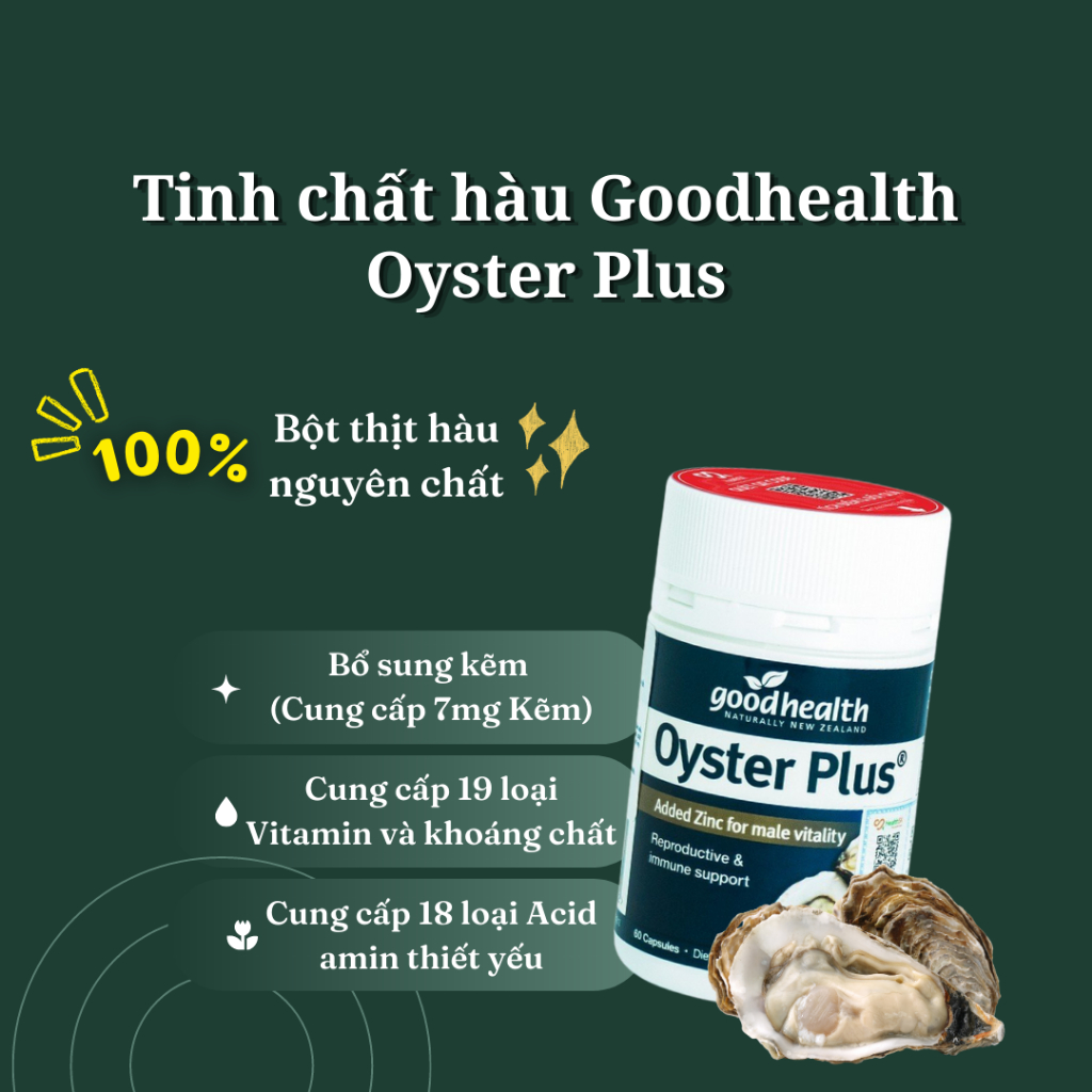 Tinh chất hàu Goodhealth Oyster plus_Tăng cường sinh lực_01 hộp