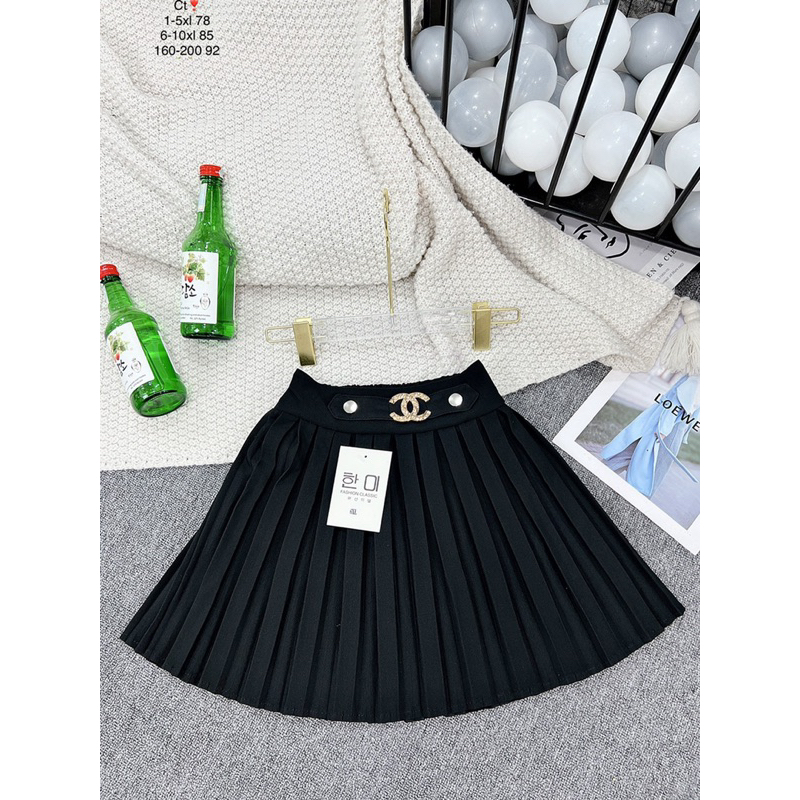 Chân Váy xếp ly cao cấp cho bé gái size 10-45kg