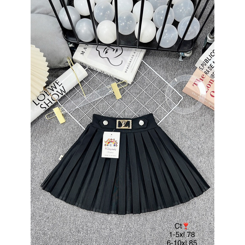 Chân Váy xếp ly cao cấp cho bé gái size 10-45kg