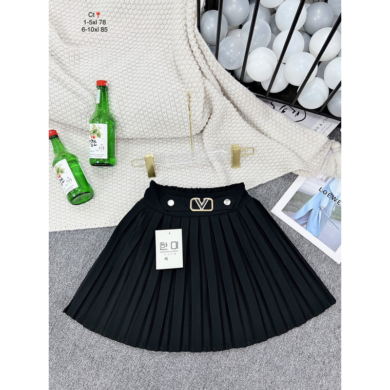Chân Váy xếp ly cao cấp cho bé gái size 10-45kg