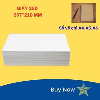 Giấy vẽ màu, chì A4 dày 250gsm - giấy vẽ cho bé khổ A4 loại xịn