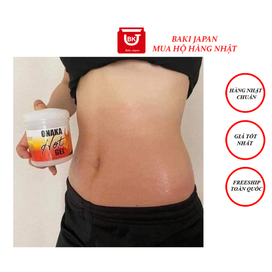 Gel bôi tan mỡ bụng onaka Nhật Bản 300g Onaka hot gel giảm mỡ