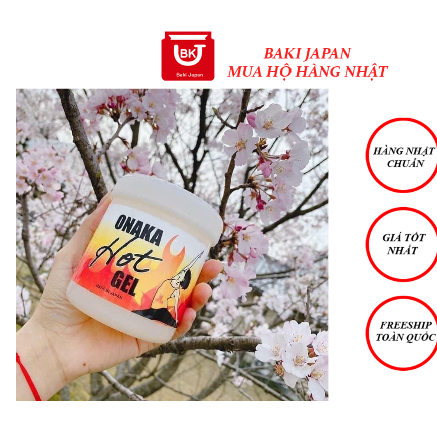 Gel bôi tan mỡ bụng onaka Nhật Bản 300g Onaka hot gel giảm mỡ